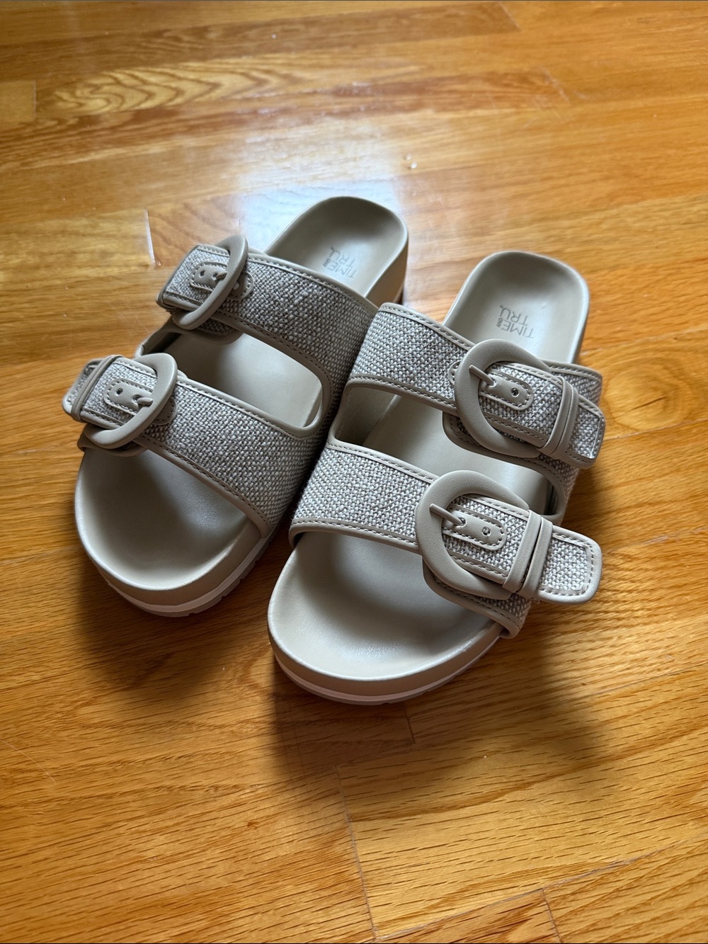 Time and Tru Double Strap Sandals
